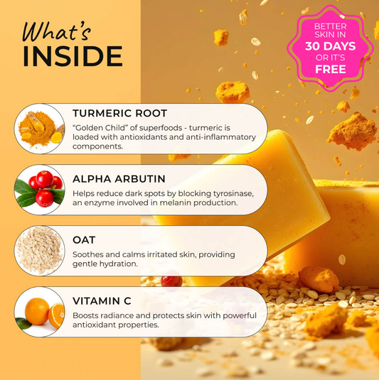 Turmeric Brightening Soap (with Vitamin C, Alpha Arbutin, Oat)