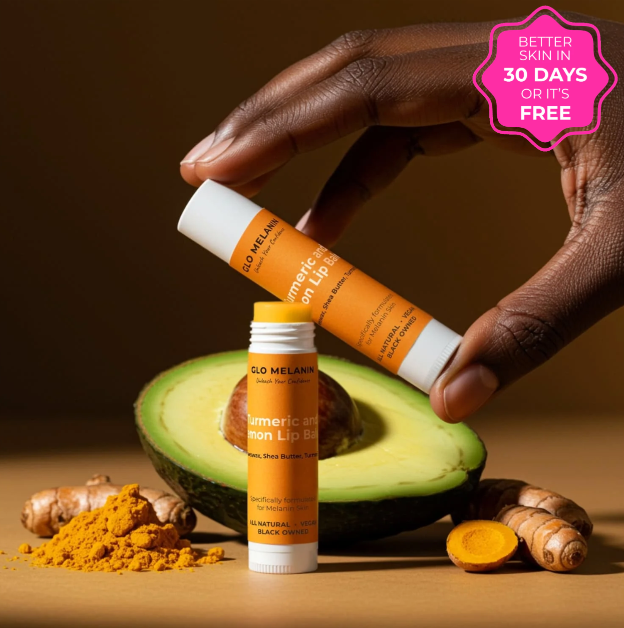 Turmeric and Lemon Lip Balm (for Dark Lips)