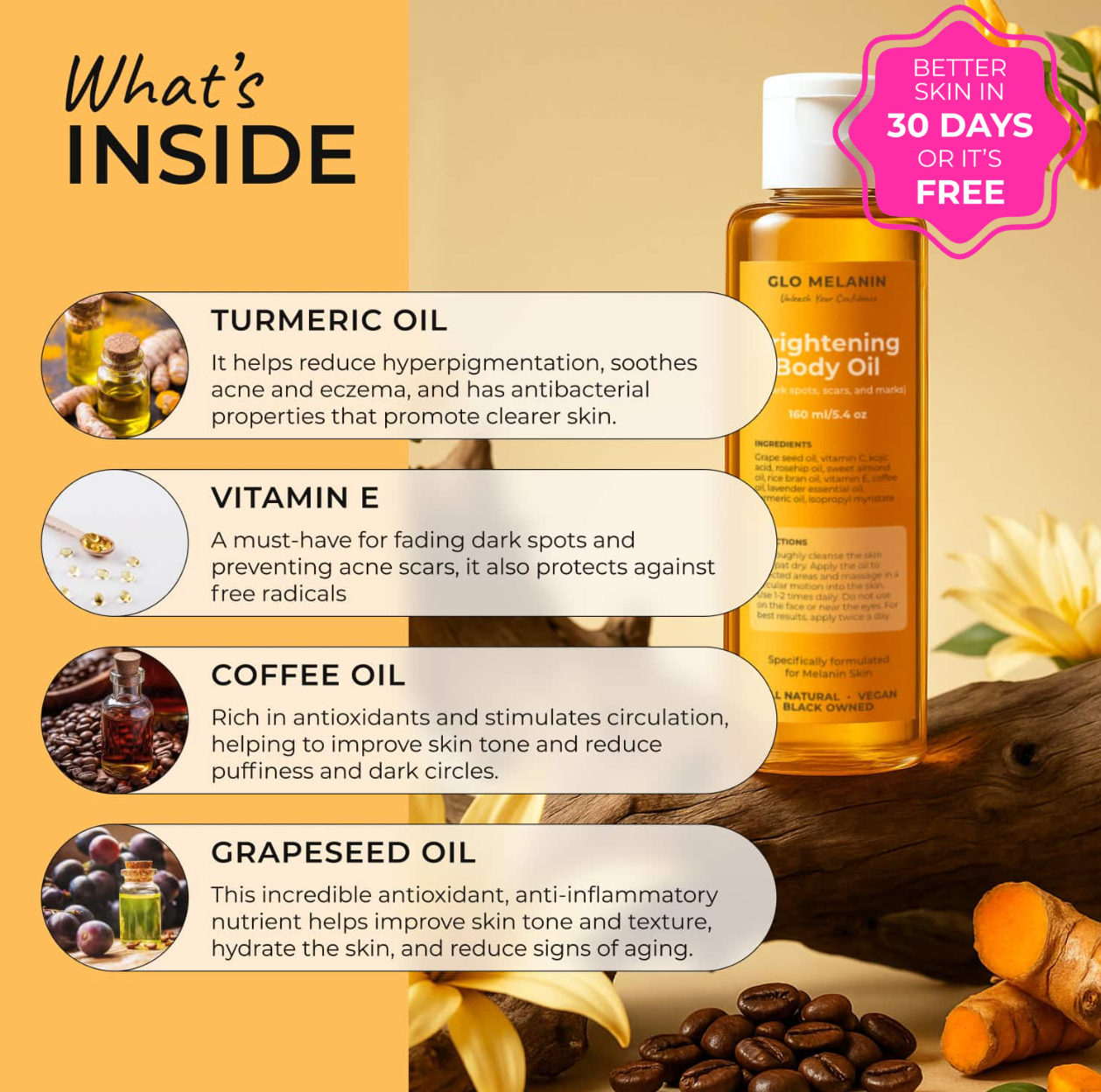 Brightening Body Oil (dark spots + marks)