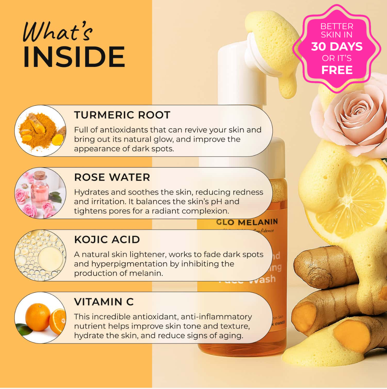 Turmeric and Kojic Foaming Face Wash