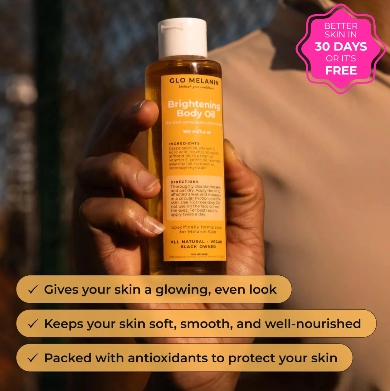 Brightening Body Oil (dark spots + marks)
